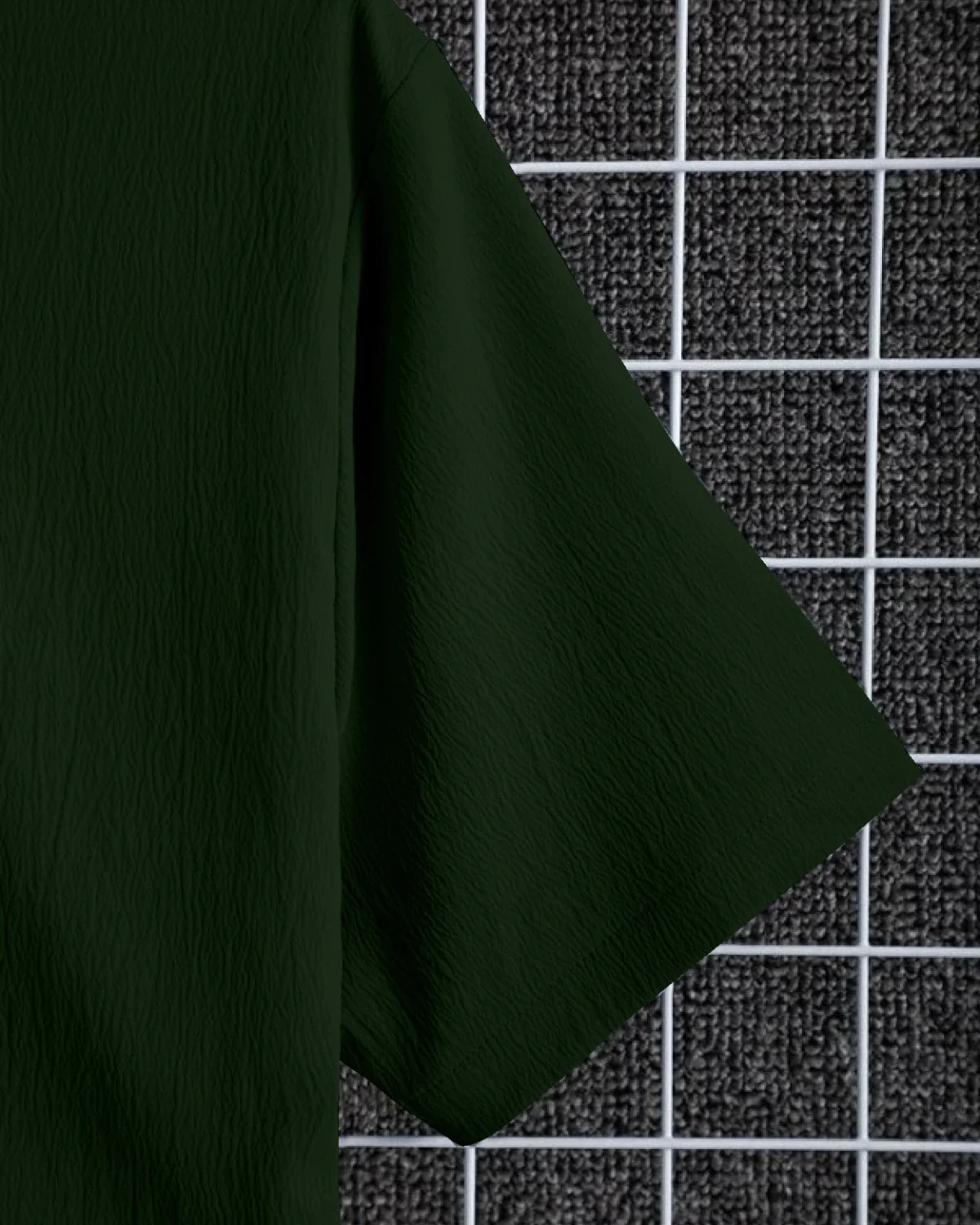 Adorning Green Seersucker Half Sleeve Shirt - Image 4
