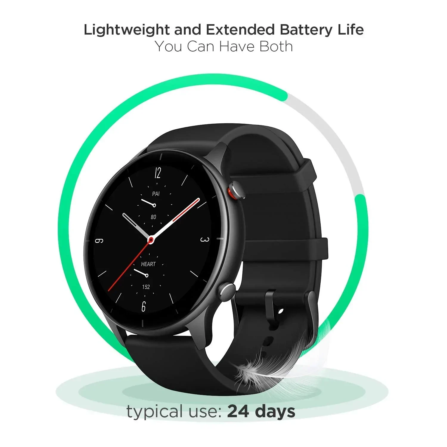 Amazfit GTR 2e Smart Watch (Black) - Image 5