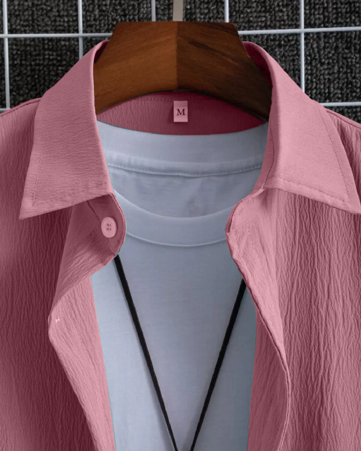 Bucolic Pink Seersucker Half Sleeve Shirt - Image 3
