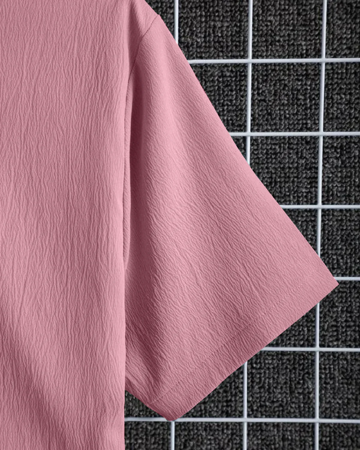Bucolic Pink Seersucker Half Sleeve Shirt - Image 5