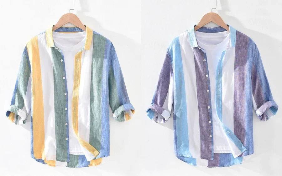 Combo Of 2 Full Sleeve Pure Cotton Stitched Shirt For Men