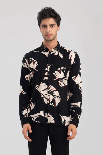 CUT LEAF BLACK SHIRT - Image 5