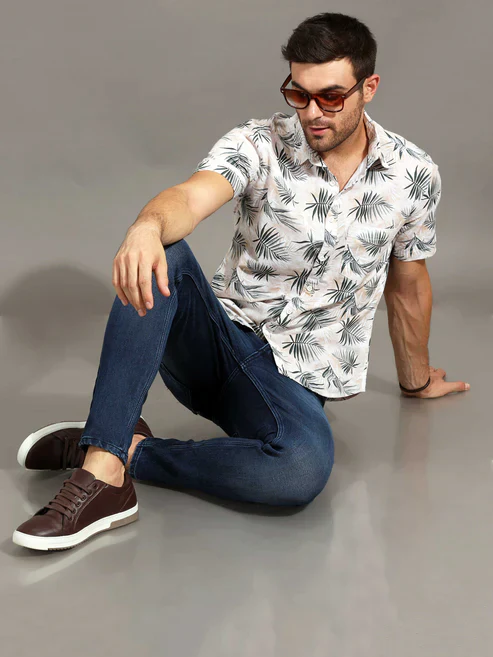 FLOWER PRINTED PALM SHIRT - Image 2