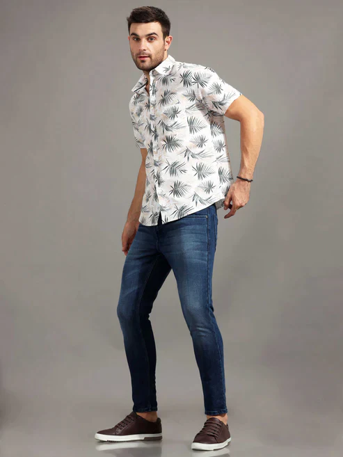 FLOWER PRINTED PALM SHIRT - Image 3