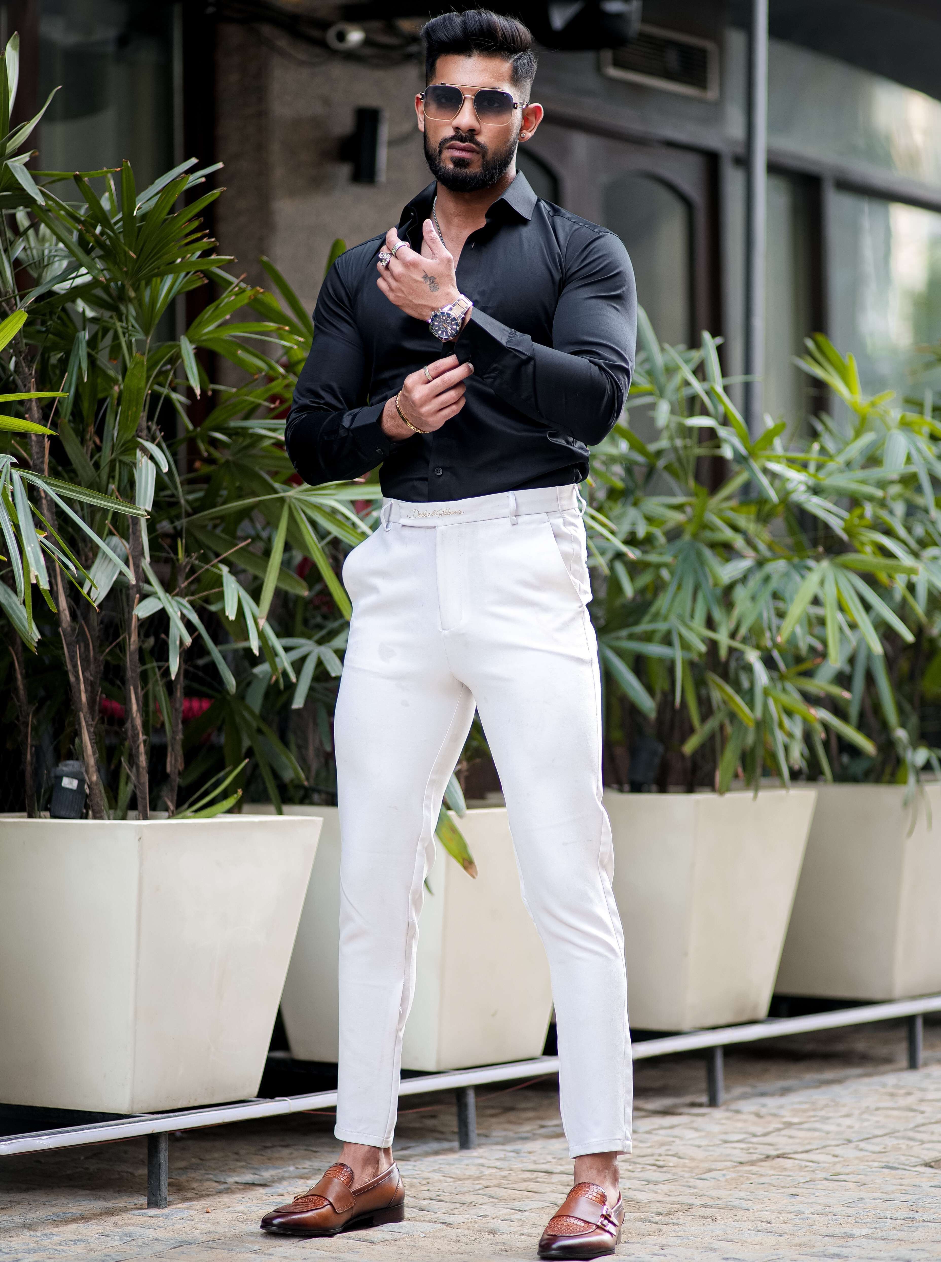 FORMY NIGHT BLACK LUXURY SATIN COTTON SHIRT FOR MEN'S - Image 3