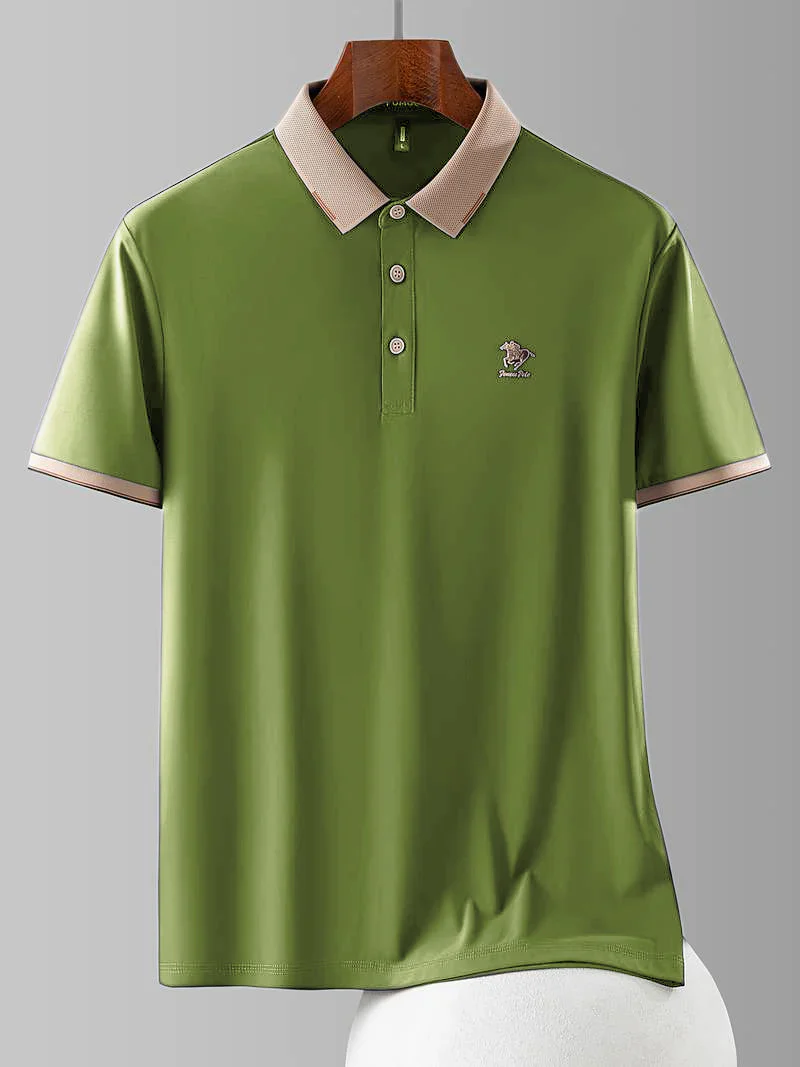 HIGH QUALITY PUFF PRINTING MEN'S POLO T SHIRT - Image 2
