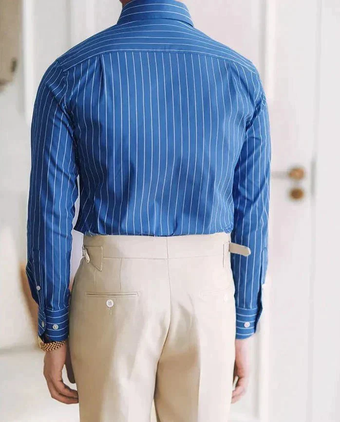 ITALIAN CRUSH BLUE FULL SLEEVE SHIRT - Image 5