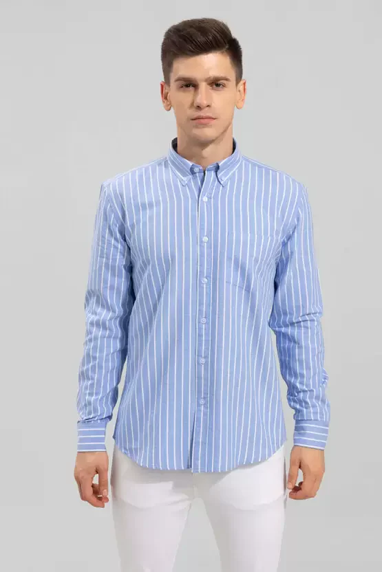Light Blue Lining Shirt for Men - Image 4