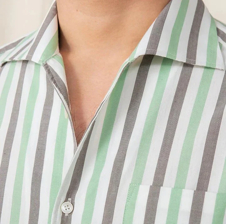 Light Brown Italian Crush Shirt For Men - Image 3