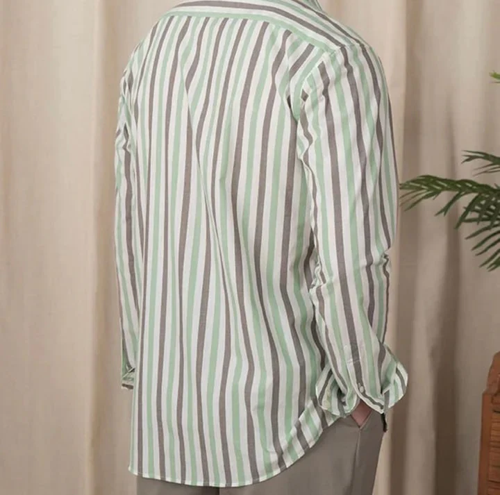 Light Brown Italian Crush Shirt For Men - Image 4
