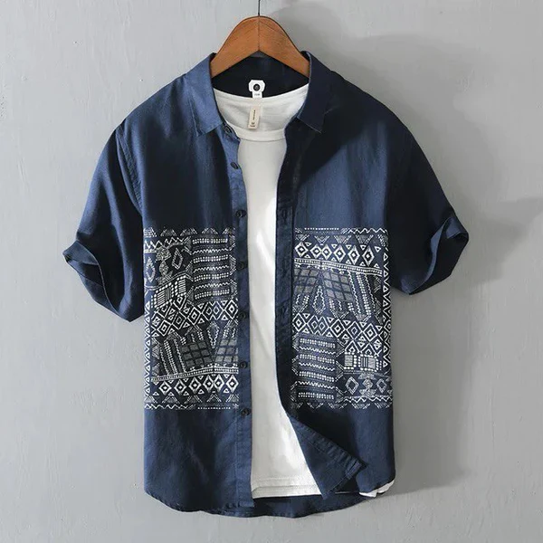 Navyblue Color Half Sleeve Shirt For Men