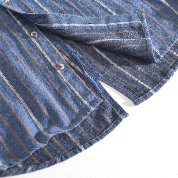 Navyblue Stripe Casual Shirt For Men - Image 3