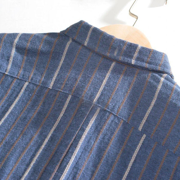 Navyblue Stripe Casual Shirt For Men - Image 4