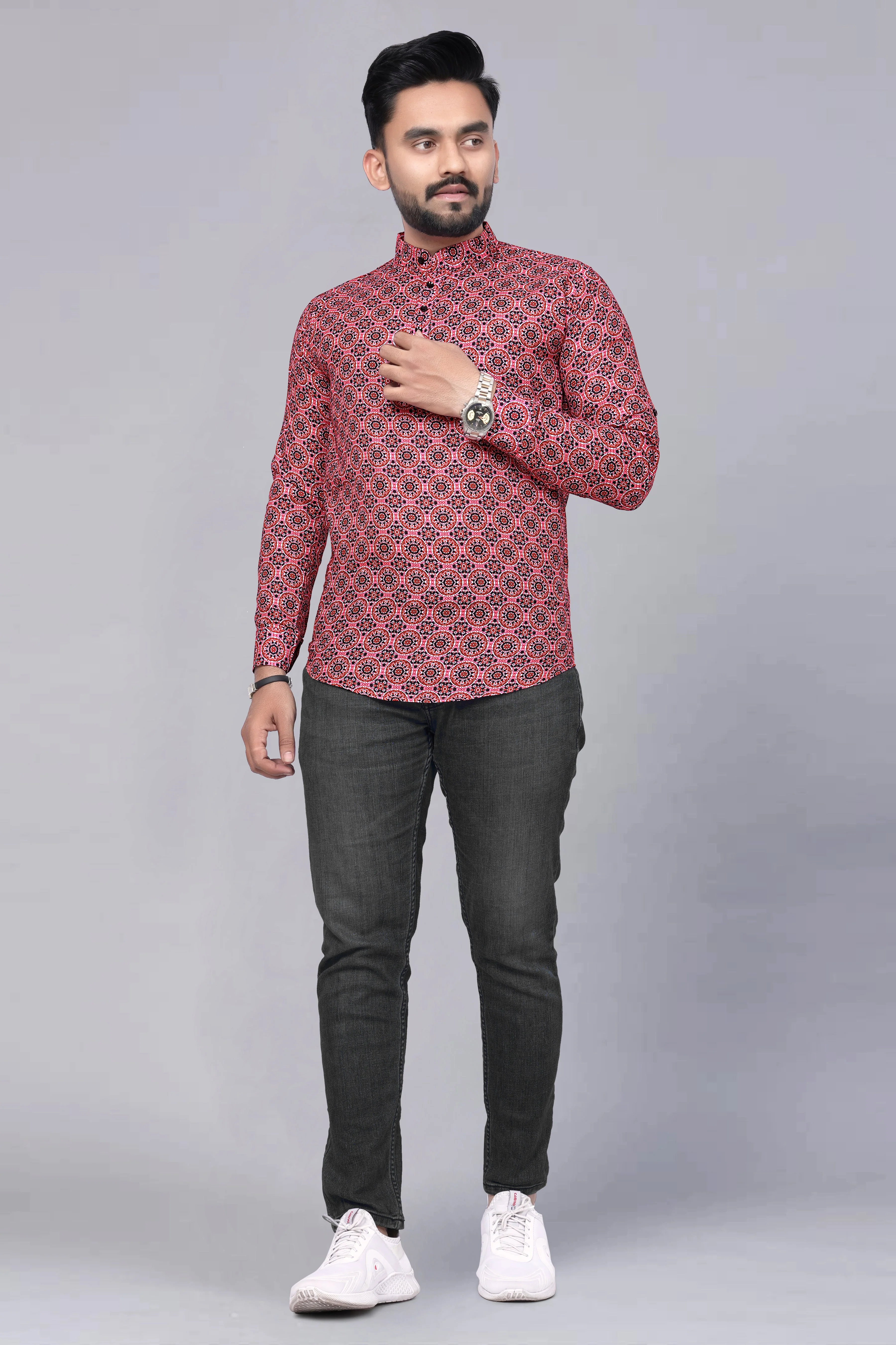 Newly Printed Casual Shirt-Kurta For Men - Image 2