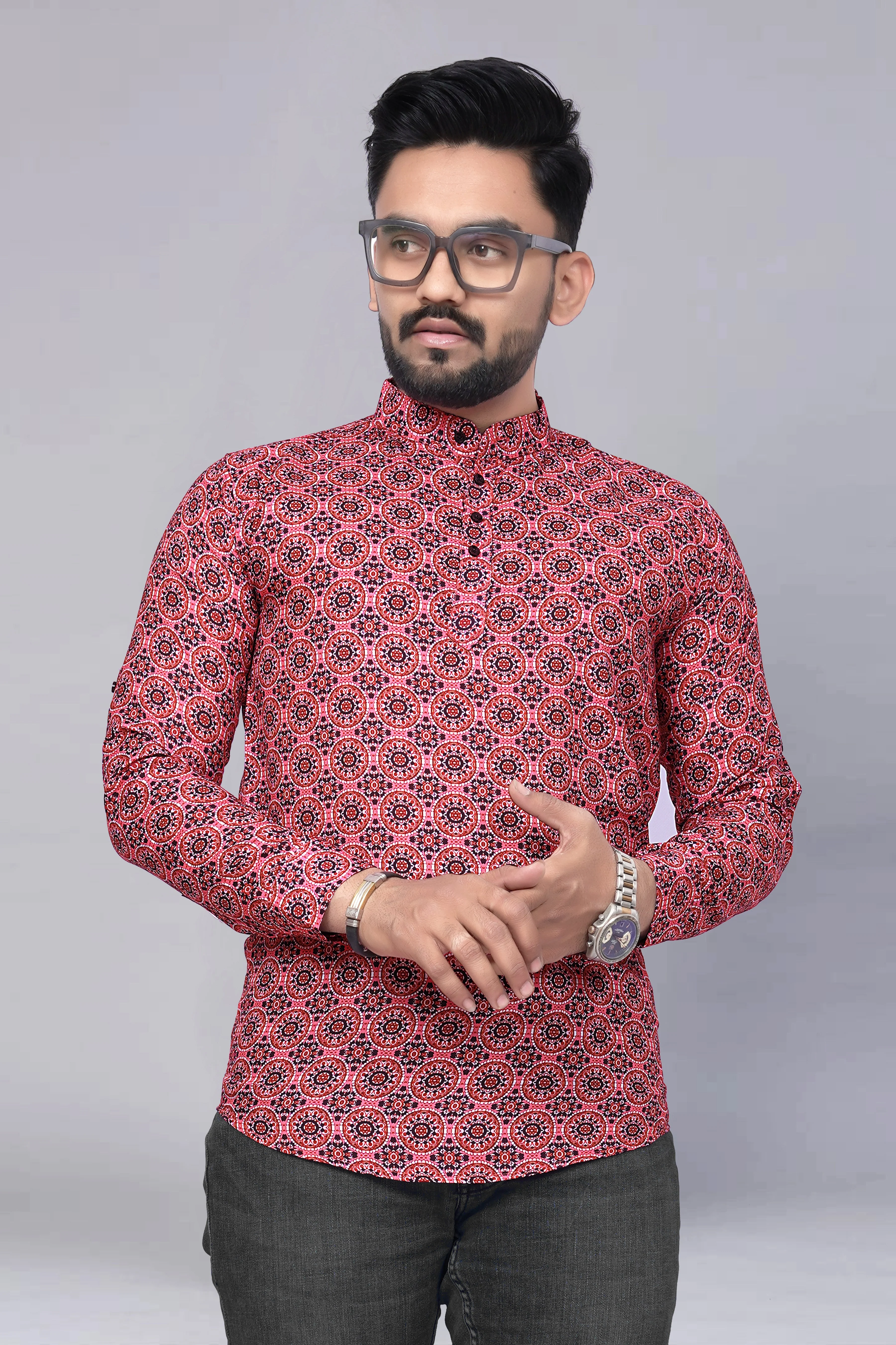 Newly Printed Casual Shirt-Kurta For Men - Image 3