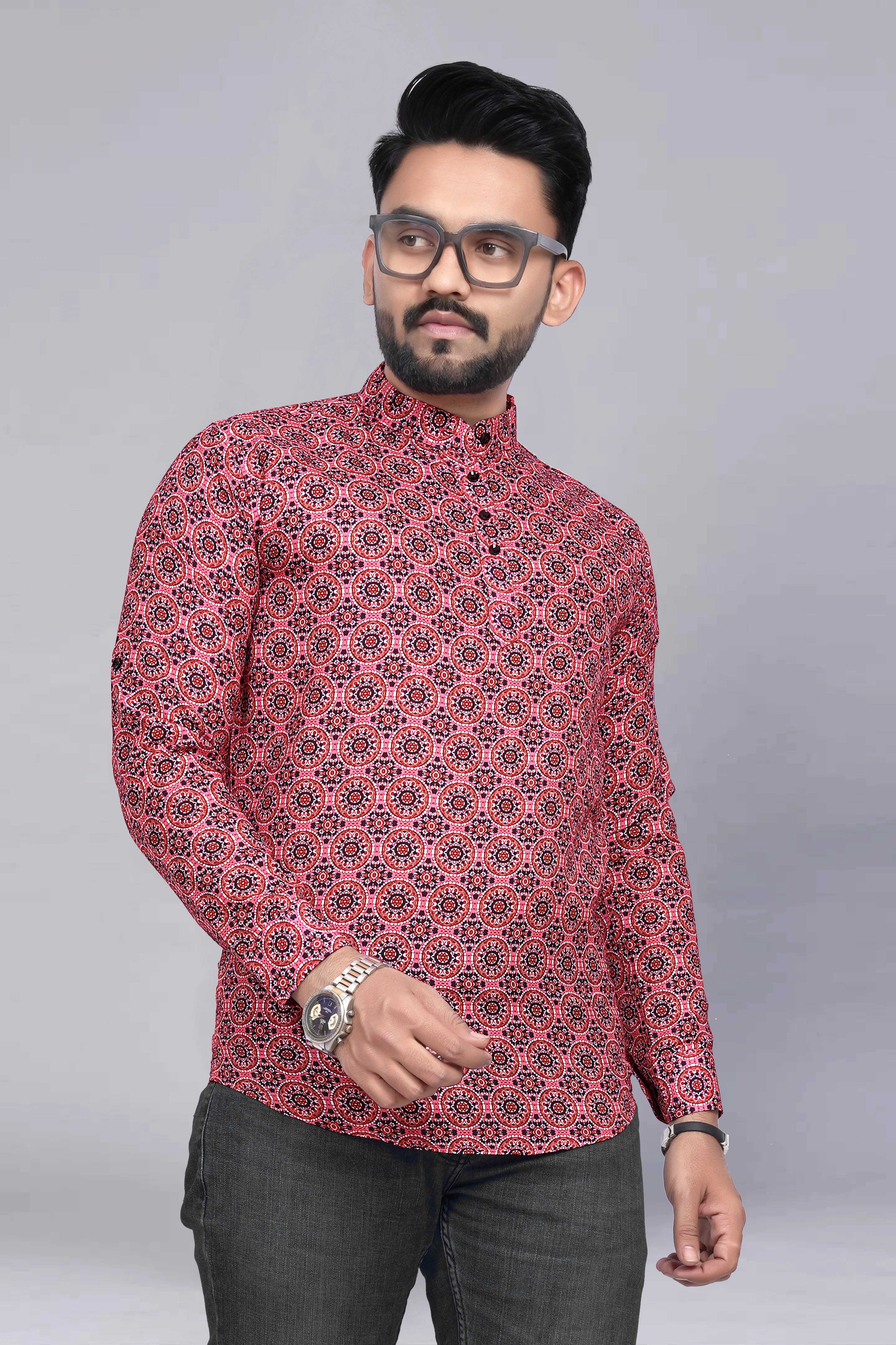 Newly Printed Casual Shirt-Kurta For Men - Image 4