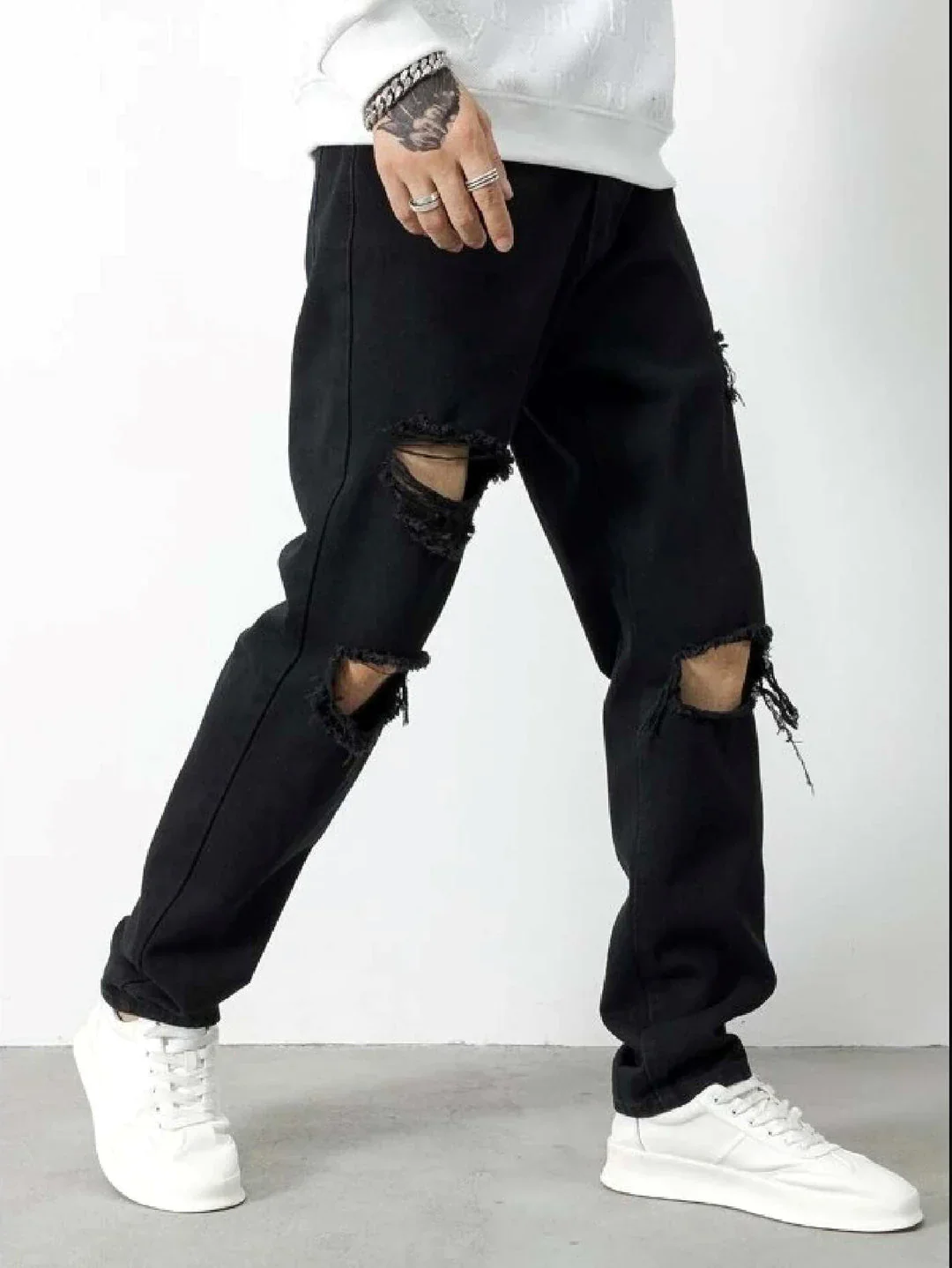 SUPER DISTRESSED REGULAR FIT MEN'S JEANS - Image 3