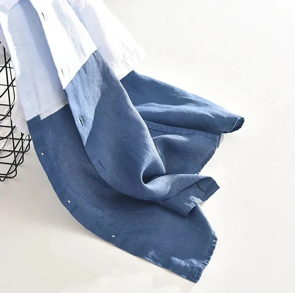 White And Blue Color Men's Shirt Casual - Image 4