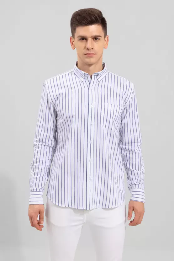 White Color Lining Shirt for Men - Image 4