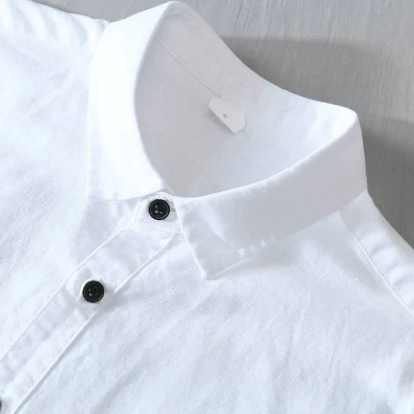 White Colour Half Sleeves Cotton Shirt - Image 3