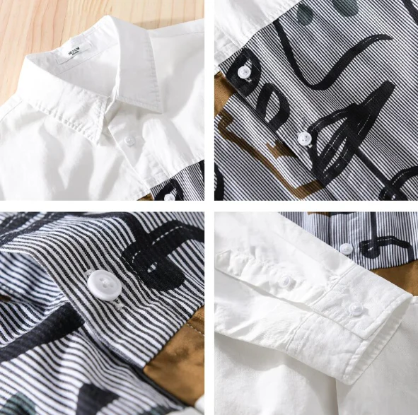 White Stylish Designed Casual Shirt For Men - Image 2